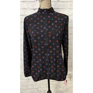 Disney Villains Malificent Packable Full Zip Scrub‎ Jacket Small New